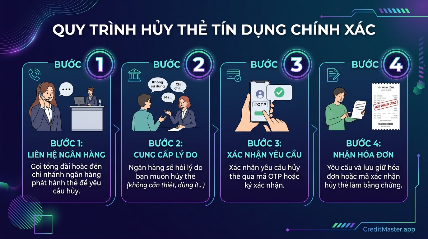 Infographic: hủy thẻ tín dụng