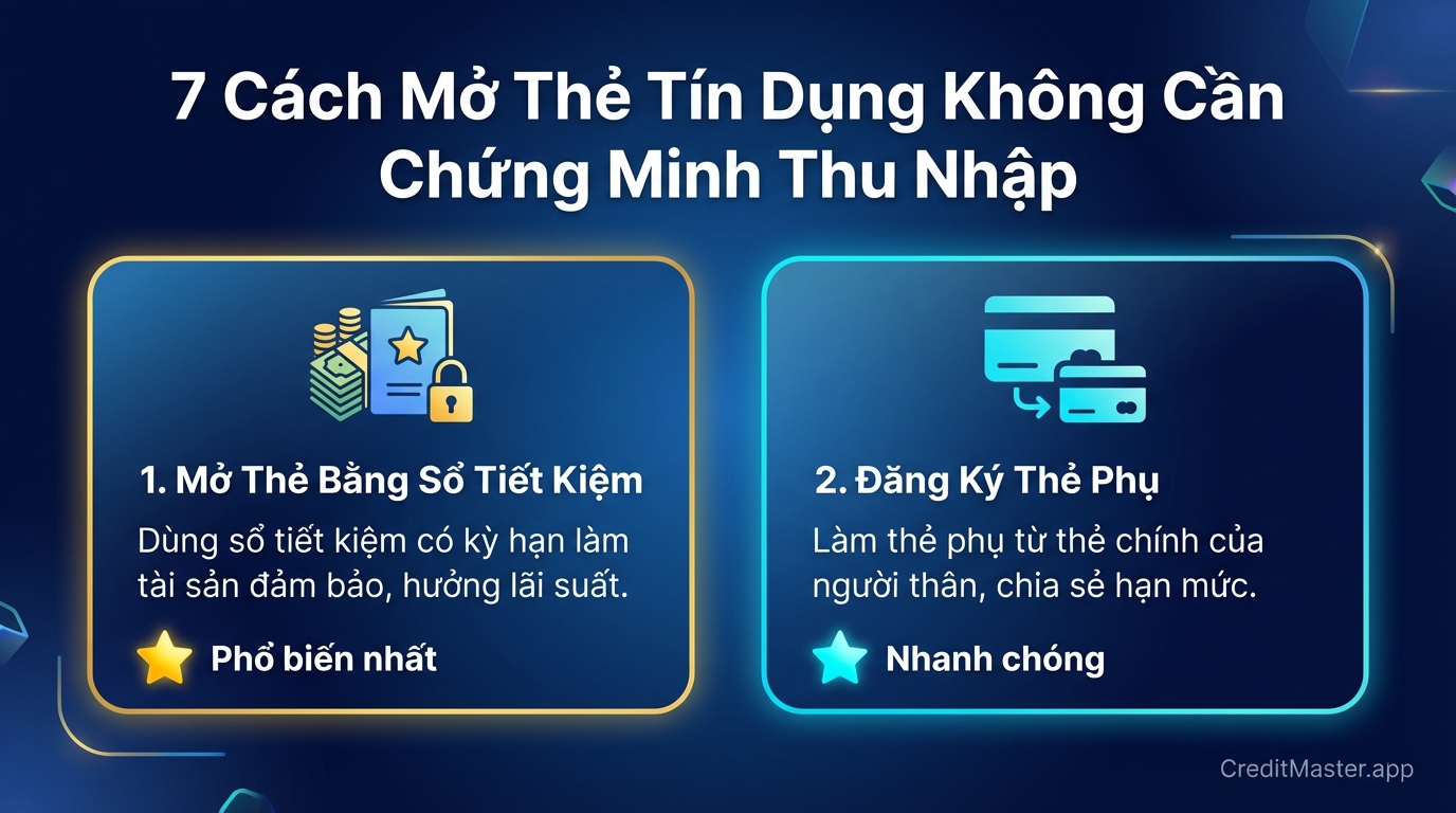 Infographic: thẻ tín dụng không chứng minh thu nhập